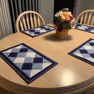 Dinner Diamonds Quilted Placemat Pattern Digital Download by Tulip Square 577 image 2