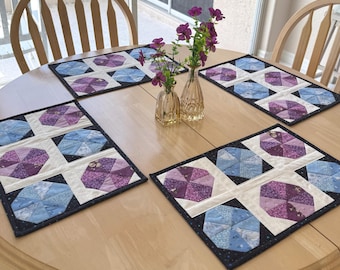 Quilted Placemat Pattern: Sand Dollars Placemat Set (Digital Download) Tulip Square No. 649