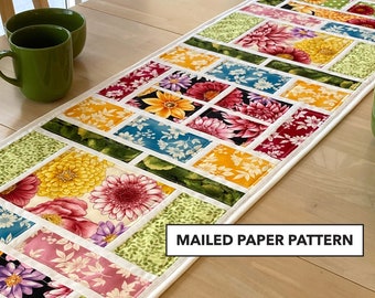 Tulip Square Quilted Table Runner Pattern #599 (Mailed Paper Pattern)