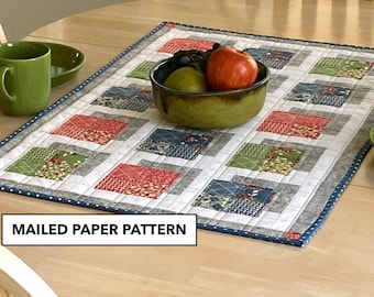 Quilted Table Runner Pattern - Shadow Boxes Runner - Tulip Square #612 (Mailed Paper Pattern)