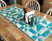 Quilted Table Topper PDF - Table Runner Pattern - Two Color Table Topper - Asymmetric Angles - Kitchen Sewing - Kitchen Quilting - Quilt PDF