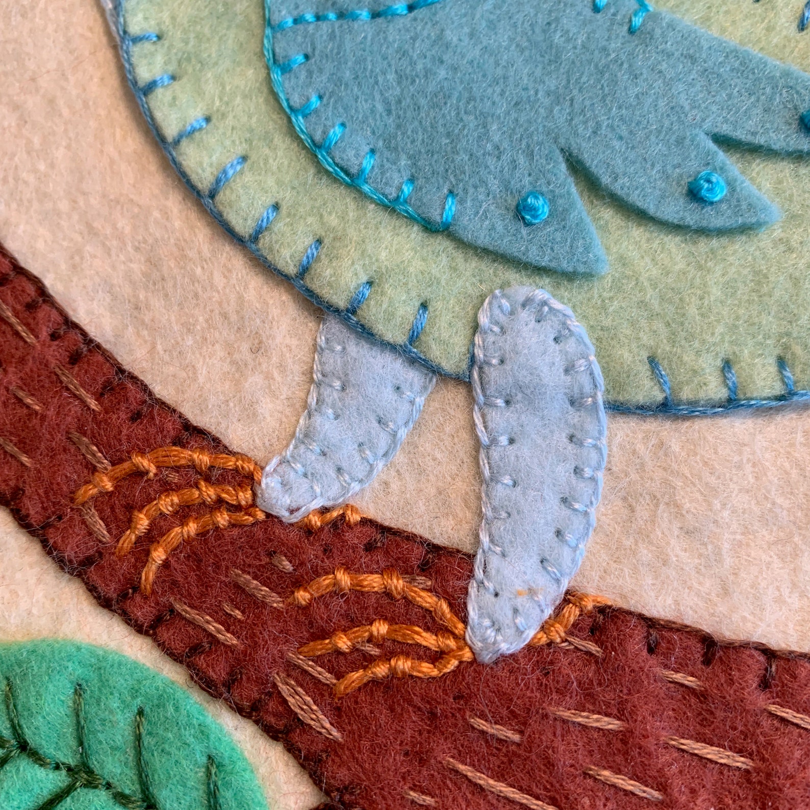 Digital Download Felt Applique Bird Pattern Colorful Etsy