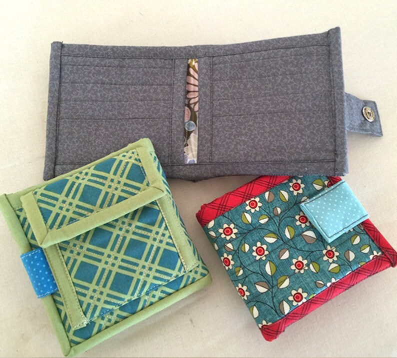 Quilted Wallet Pattern Single Fold Wallet With Coin Pocket Etsy