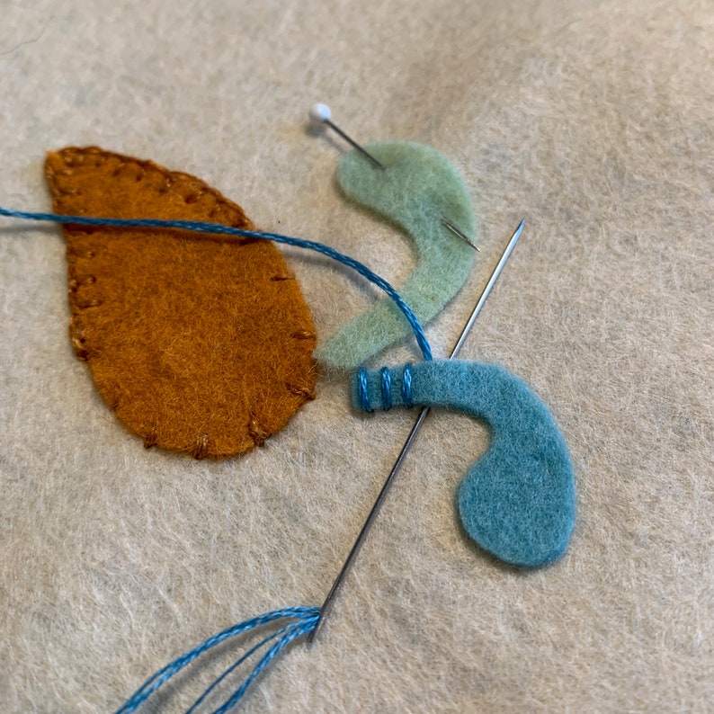 Digital Download Felt Applique Bird Pattern Colorful Etsy