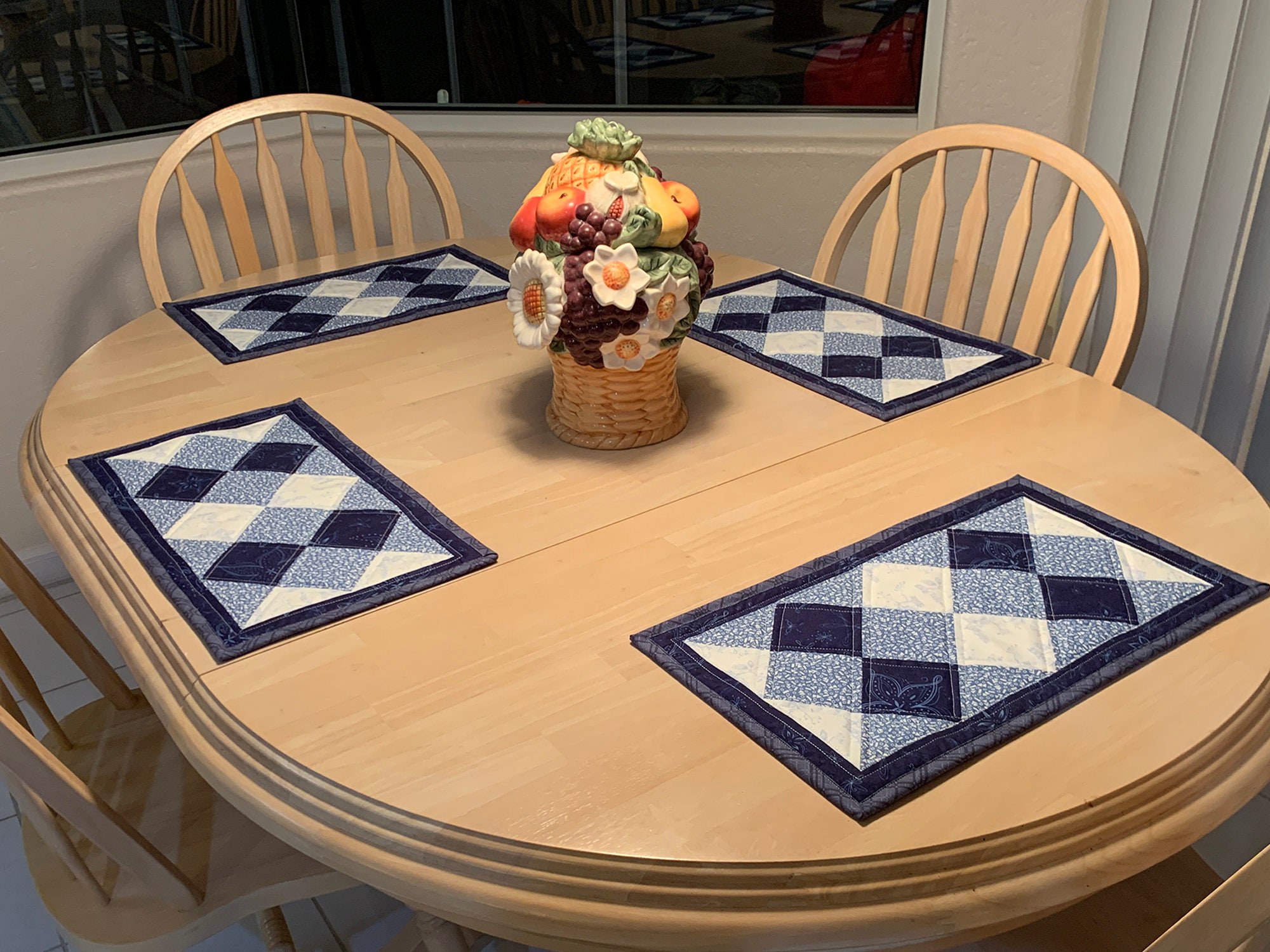 Quilted Diamond Placemat Pattern 577 Dinner Diamonds Etsy