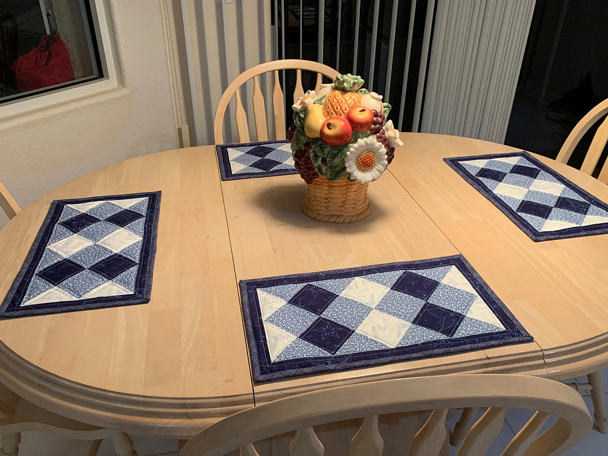 Quilted Diamond Placemat Pattern Dinner Diamonds Placemats Etsy Australia