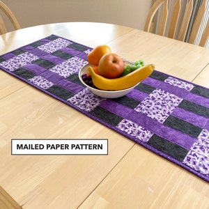 Berry Trellis Table Quilted Runner Pattern - Tulip Square Patterns - #629 - Mailed Paper Pattern