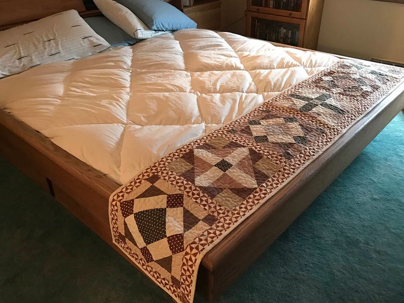 Quilted Bed Runner Pattern Quilted Foot Warmer Bed Runner Etsy