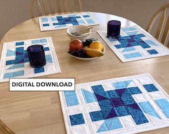 Modern Table Quilted Placemat Pattern - Digital Download by Tulip Square #594