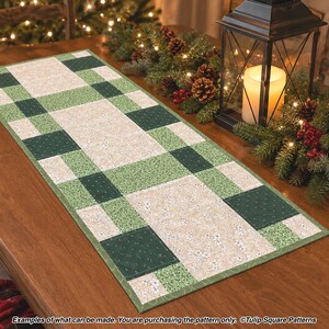 Quilted Table Runner Pattern - Patchwork Picnic Table Runner - Digital Download by Tulip Square #650 image 5