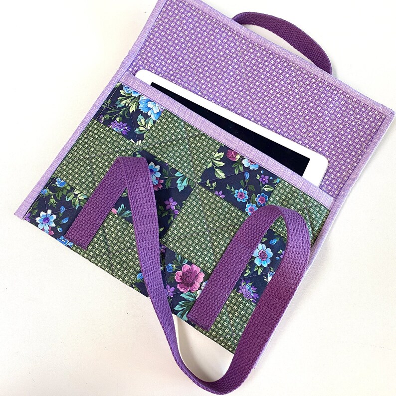 Quilted Tablet Bag Pattern Flap Top Double Handle Style Etsy