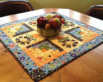 Potted Flowers Quilted Table Topper #513