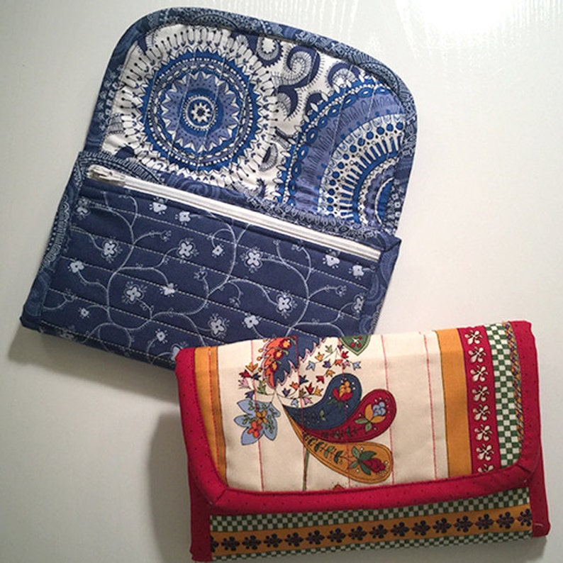 Quilted Wallet Pattern Clutch Style Wallet 562 Etsy