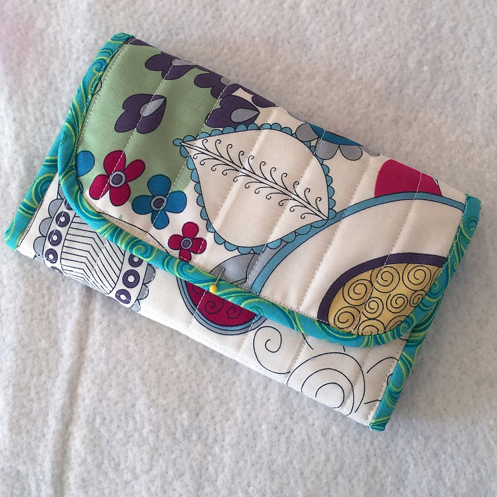 Quilted Wallet Pattern Quilted Clutch Style Wallet PDF | Etsy