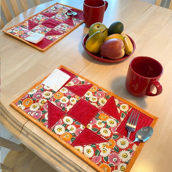 Quilted Placemat Pattern Picnic Pockets Placemats PDF Etsy