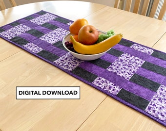 Patroon bes-latwerktafel gewatteerde loper - vierkante tulppatronen - #629 - digitale download