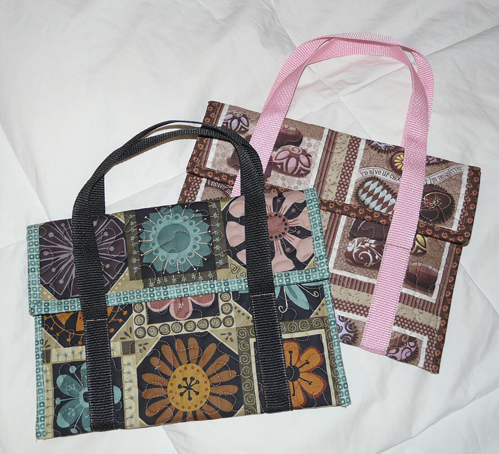 Quilted Tablet Bag Pattern Flap Top Double Handle Style Etsy