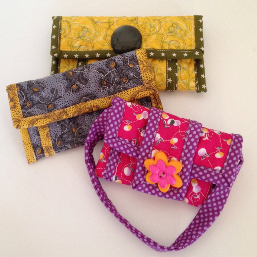 Quilted Wallet Pattern Quilted Card Wallet Tote PDF - Etsy