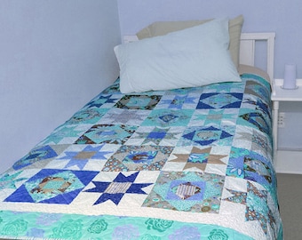 Tropical Tulip Square Lap Quilt Pattern (Digital Pattern)