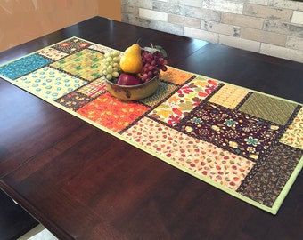 Quilted Table Runner Pattern - Random Windows Table Runner - PDF Download #545