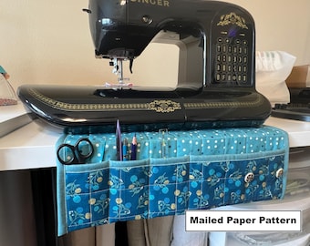 Quilted Sewing Machine Organizer Mat Pattern - Tulip Square #640 (Mailed Paper Pattern)
