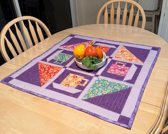 Quilted Table Topper and Mug Rug Pattern: Coffee in the Garden (Digital Download) Tulip Square No. 644