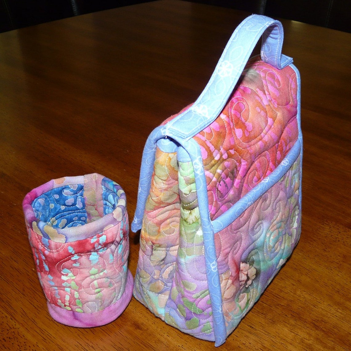 Quilted Lunch Bag and Beverage Cozy Pattern no. 508 Etsy