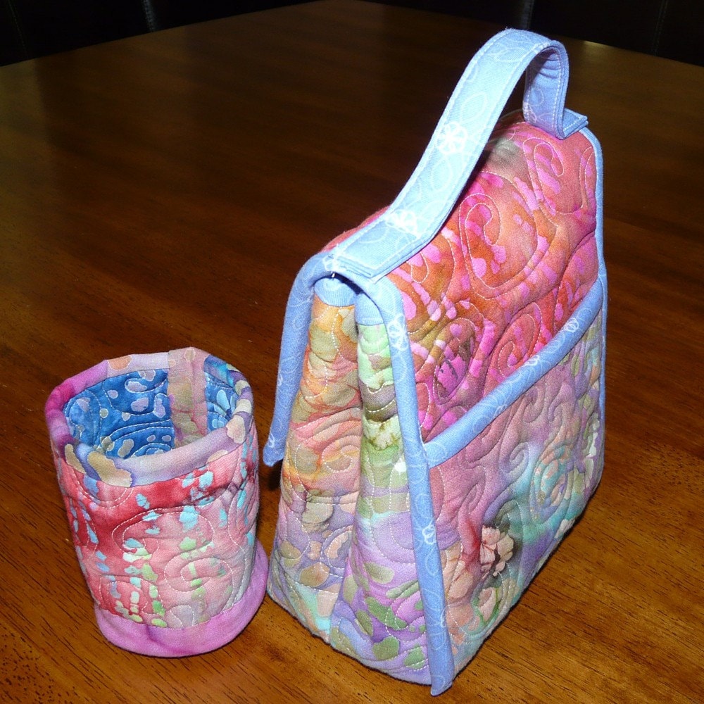 Quilted Lunch Bag and Beverage Cozy Pattern no. 508 Etsy