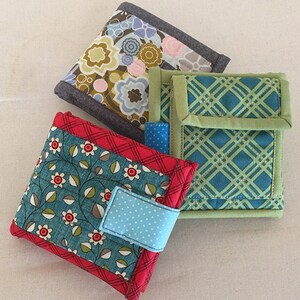 Quilted Wallet Pattern - Single Fold Wallet With Coin Pocket, Card ...