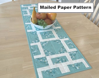 Shattered Diamonds Quilted Table Runner Pattern (Mailed Paper Pattern)