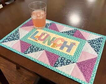Quilted Placemat Pattern - Center Stage Placemats - Digital Download by Tulip Square #642