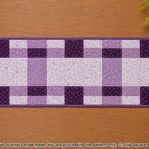 Quilted Table Runner Pattern - Patchwork Picnic Table Runner - Digital Download by Tulip Square #650 image 9