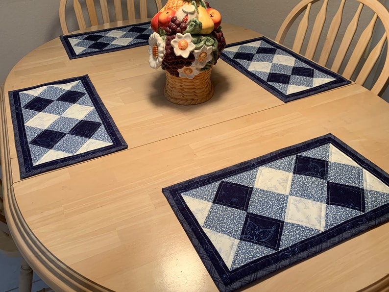 Dinner Diamonds Quilted Placemat Pattern Digital Download by Tulip Square 577 image 8
