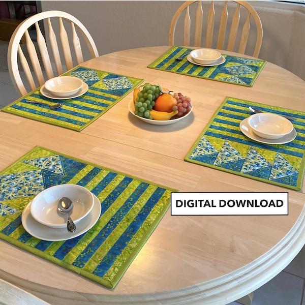 Take Four Placemat Pattern Etsy