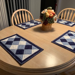 Dinner Diamonds Quilted Placemat Pattern Digital Download by Tulip Square 577 image 9