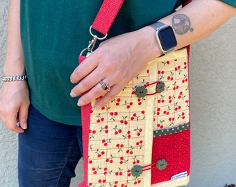 Tablet Tote Pattern: Versatile Quilted Crossbody Bag -  (Mailed Paper Pattern) Tulip Square Pattern #606