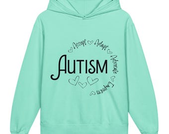 Autism Acceptance youth lightweight hooded sweatshirt