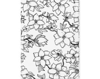 Hardcover floral journal matte