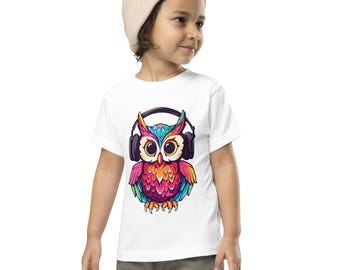 Cute Owl Toddler Short Sleeve Tee