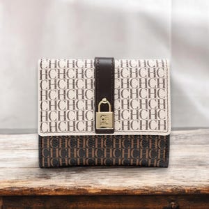 Cartera con estampado de letras de CH Fashion para mujer: versátil, de alta calidad, estilo elegante, monedero estándar de tacto premium.