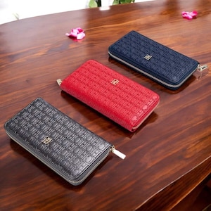 Cartera larga para mujer: color sólido, inspiración vintage, bolso de mano de piel sintética de gran capacidad, diseño elegante y clásico.