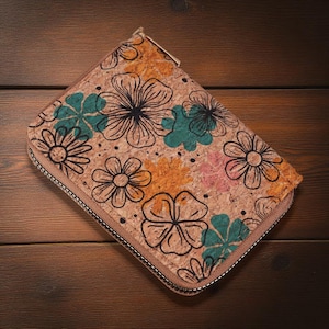 Cartera corta retro: tarjetero elegante y multifuncional para mujer / Monedero compacto y listo para viajar.