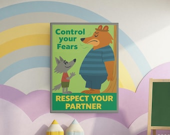 Pósters de terapia de Zootopia 2 - Consultorio del Dr. Fuzzy, Arte mural (Descarga digital)
