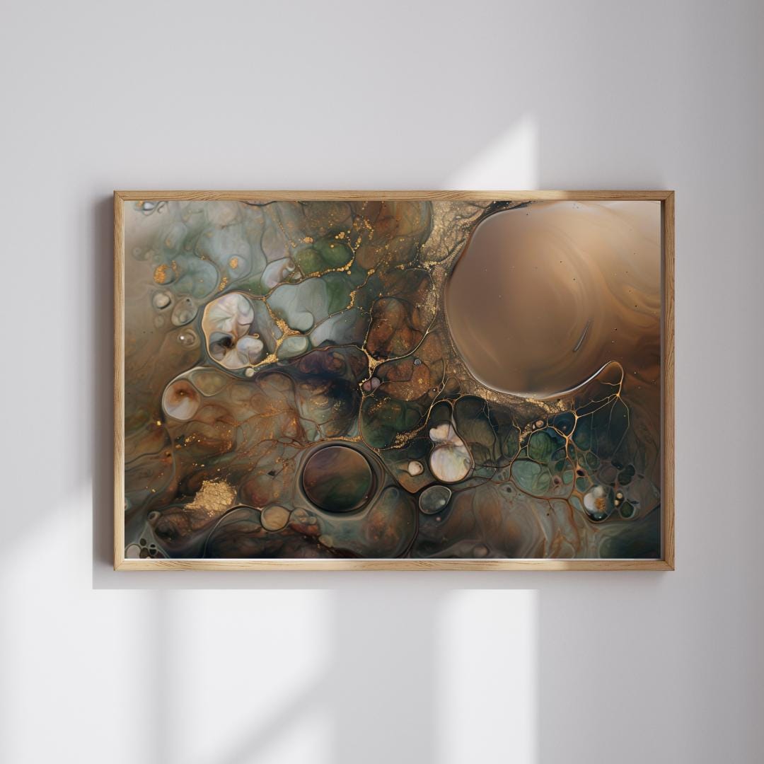 Earth Tone Abstract Wall Art Print | Modern Minimalist Home Decor - Etsy
