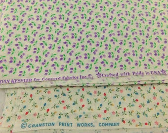 Floral Fabric Choice - Joan Kessler for Concord, VIP Cranston or N.T.T. Inc. Half yard to 30" of Fabric