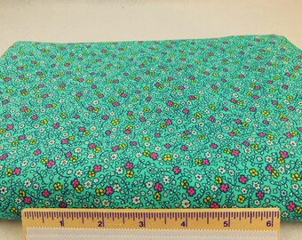 Green Floral Fabric by Clothworks - Treasures from the Past by Nancy Mahoney -  BTY