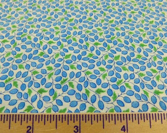 Floral Fabric Purple, Blue or Green Flowers with Leaves - 1933 by Chloe's Closet for Moda Pattern #32251 - Half Yard