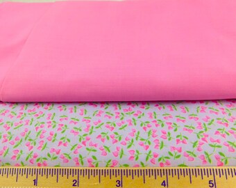 Lavender with Pretty Pink Tulips by Suzan Ellis for Northcott - Faith, Hope and Love #216 -BTY or a matching Pretty Pink Fabric-  BTY