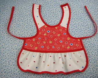 American Girl Gardening Canning Doll Clothes Apron for 18 inch Dolls Red and White Teapot