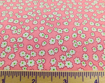 Floral Fabric Pink with White Flowers - Windham Fabrics Presents Storybook Sleepytime by Whistler Studios #50003 - BTY By the Yard